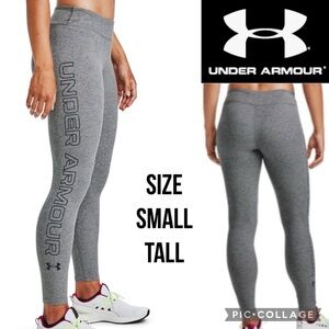 Under Armour Womens Leggings Favorite Wordmark Logo No Slip Waistband Small TALL